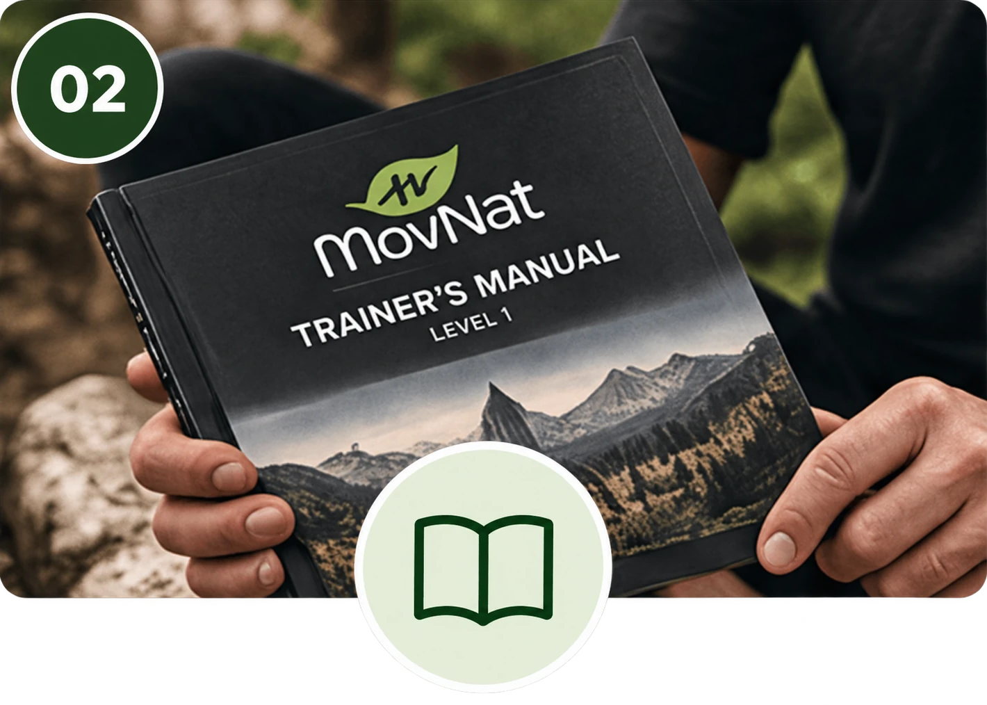 02 — MovNat Level 1 Trainer’s Manual; book icon